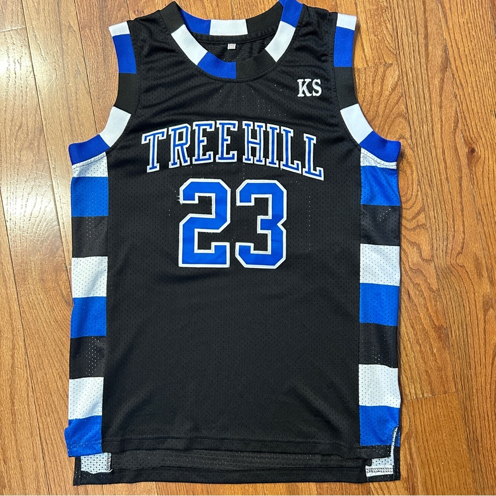 Nathan Scott #23 One Tree Hill Ravens Basketball Jersey Adult Black Size Medium